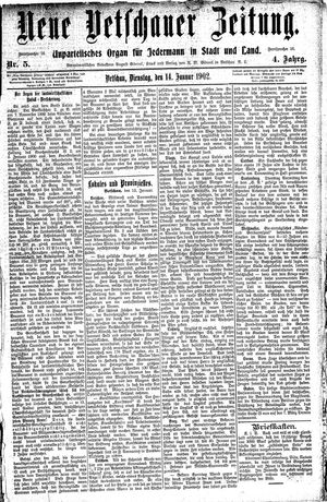 Neue Vetschauer Zeitung vom 14.01.1902