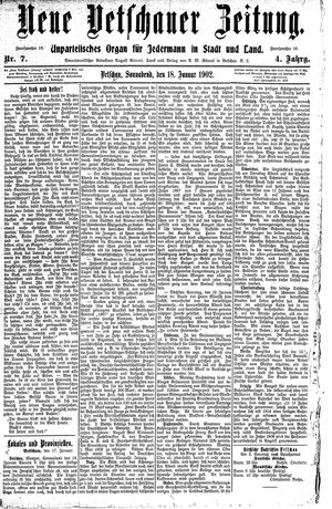 Neue Vetschauer Zeitung vom 18.01.1902