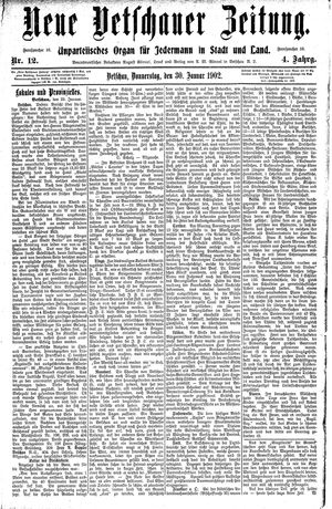 Neue Vetschauer Zeitung on Jan 30, 1902