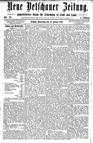 Neue Vetschauer Zeitung vom 13.02.1902