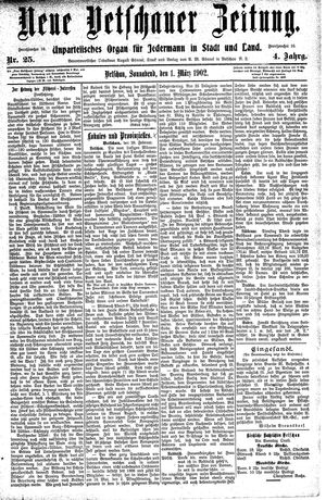 Neue Vetschauer Zeitung vom 01.03.1902