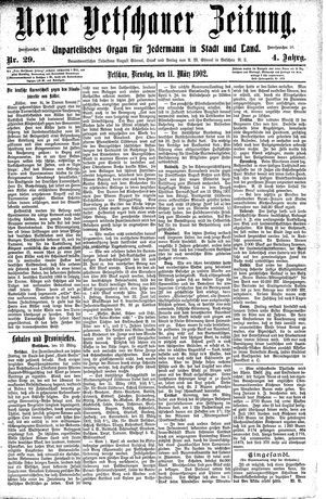 Neue Vetschauer Zeitung vom 11.03.1902