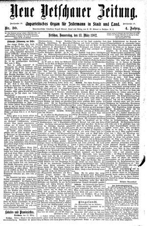 Neue Vetschauer Zeitung vom 13.03.1902