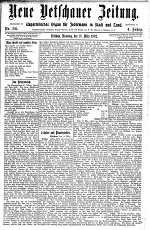 Neue Vetschauer Zeitung vom 18.03.1902