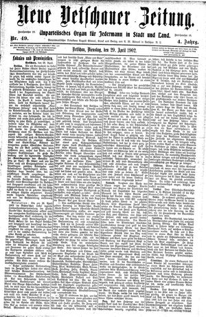 Neue Vetschauer Zeitung vom 29.04.1902