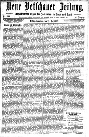Neue Vetschauer Zeitung vom 24.05.1902