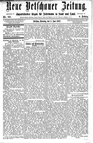 Neue Vetschauer Zeitung vom 03.06.1902