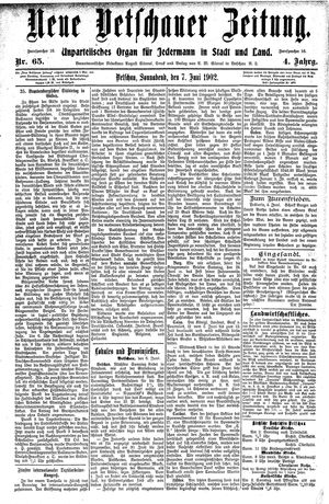 Neue Vetschauer Zeitung vom 07.06.1902