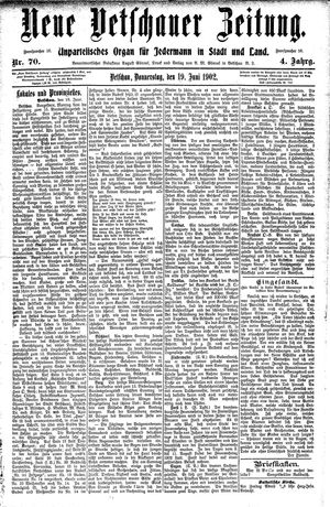 Neue Vetschauer Zeitung vom 19.06.1902