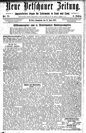 Neue Vetschauer Zeitung vom 21.06.1902