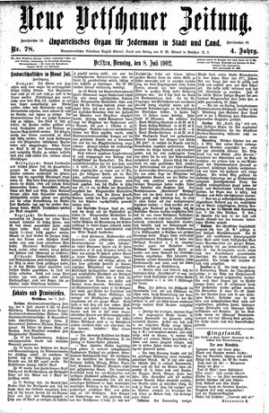 Neue Vetschauer Zeitung vom 08.07.1902