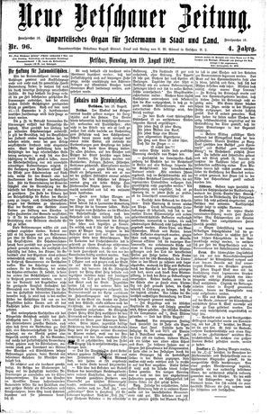 Neue Vetschauer Zeitung vom 19.08.1902