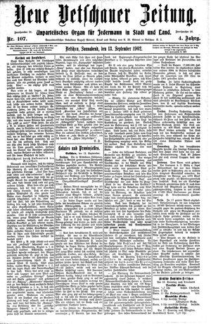 Neue Vetschauer Zeitung vom 13.09.1902