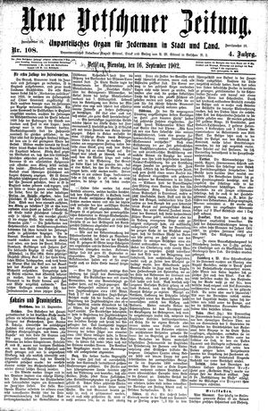 Neue Vetschauer Zeitung vom 16.09.1902