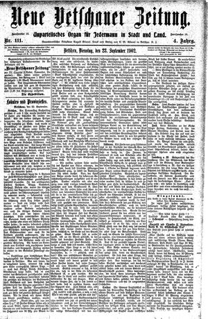 Neue Vetschauer Zeitung vom 23.09.1902