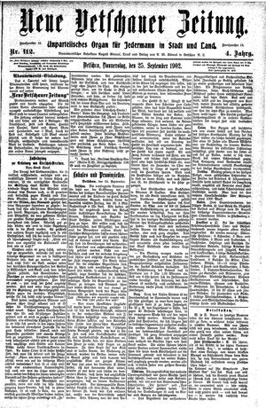 Neue Vetschauer Zeitung vom 25.09.1902