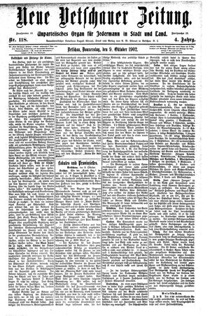 Neue Vetschauer Zeitung on Oct 9, 1902