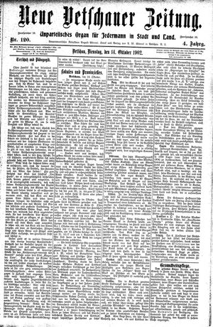 Neue Vetschauer Zeitung vom 14.10.1902
