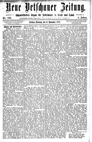 Neue Vetschauer Zeitung vom 11.11.1902