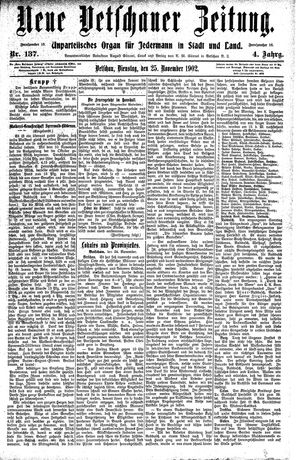 Neue Vetschauer Zeitung vom 25.11.1902
