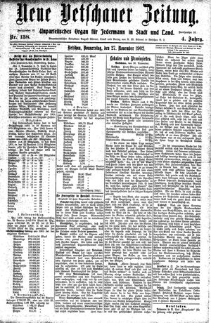 Neue Vetschauer Zeitung on Nov 27, 1902