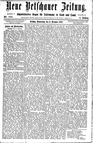 Neue Vetschauer Zeitung vom 11.12.1902