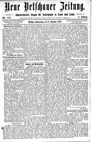 Neue Vetschauer Zeitung vom 18.12.1902