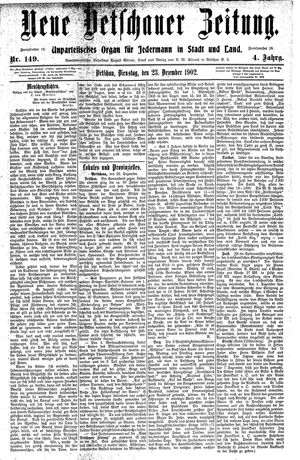 Neue Vetschauer Zeitung vom 23.12.1902