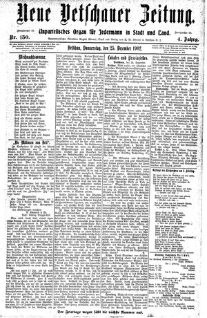 Neue Vetschauer Zeitung vom 25.12.1902