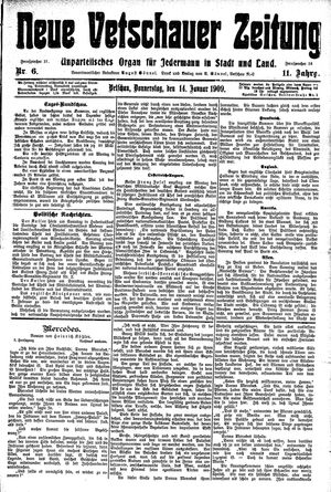 Neue Vetschauer Zeitung vom 14.01.1909