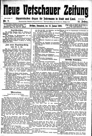 Neue Vetschauer Zeitung vom 16.01.1909