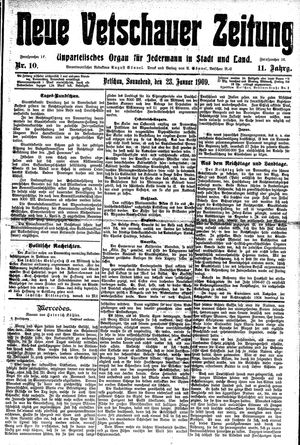 Neue Vetschauer Zeitung vom 23.01.1909