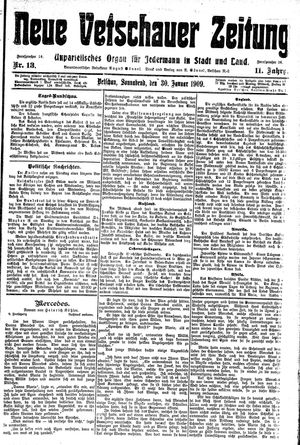 Neue Vetschauer Zeitung vom 30.01.1909