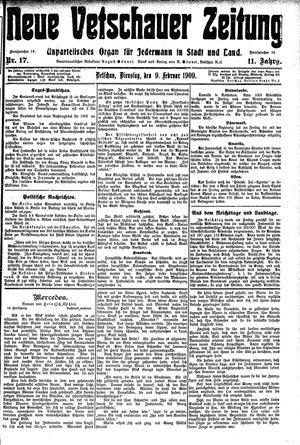 Neue Vetschauer Zeitung vom 09.02.1909
