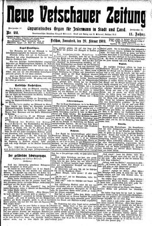 Neue Vetschauer Zeitung vom 20.02.1909