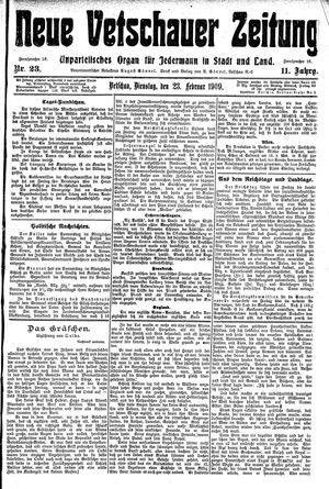 Neue Vetschauer Zeitung vom 23.02.1909