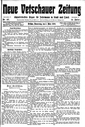 Neue Vetschauer Zeitung vom 04.03.1909