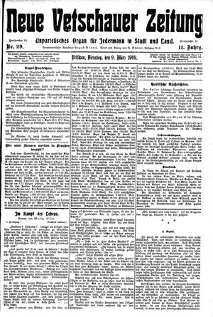 Neue Vetschauer Zeitung vom 09.03.1909