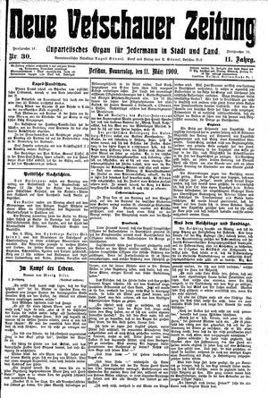 Neue Vetschauer Zeitung vom 11.03.1909