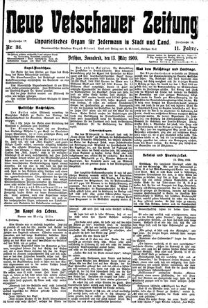 Neue Vetschauer Zeitung vom 13.03.1909