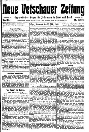 Neue Vetschauer Zeitung vom 20.03.1909