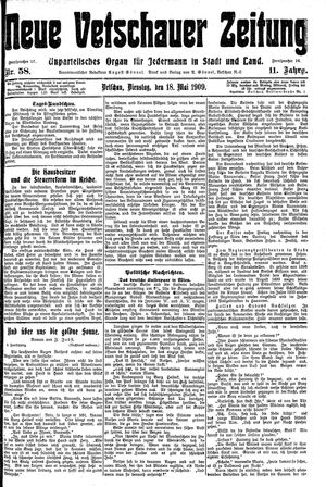 Neue Vetschauer Zeitung vom 18.05.1909