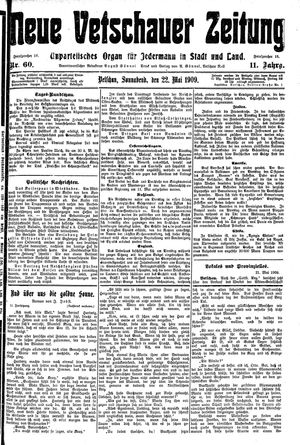 Neue Vetschauer Zeitung vom 22.05.1909