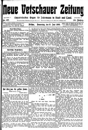 Neue Vetschauer Zeitung vom 10.06.1909