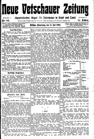 Neue Vetschauer Zeitung vom 15.07.1909