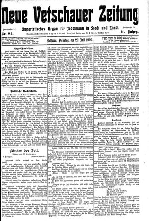 Neue Vetschauer Zeitung vom 20.07.1909