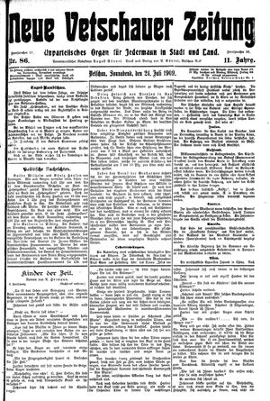 Neue Vetschauer Zeitung vom 24.07.1909