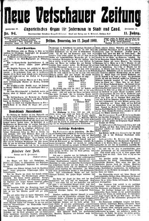 Neue Vetschauer Zeitung vom 12.08.1909