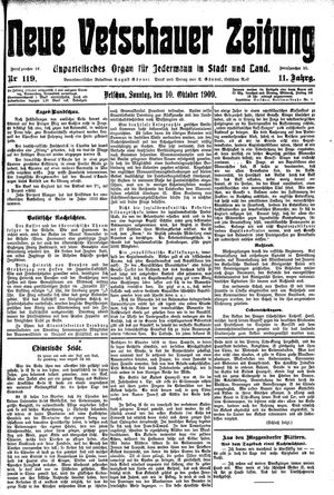 Neue Vetschauer Zeitung vom 10.10.1909