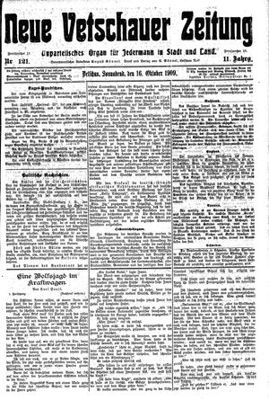 Neue Vetschauer Zeitung vom 16.10.1909